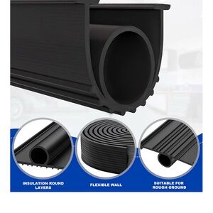 Black Garage Door Seal for T-End Channel 8ft